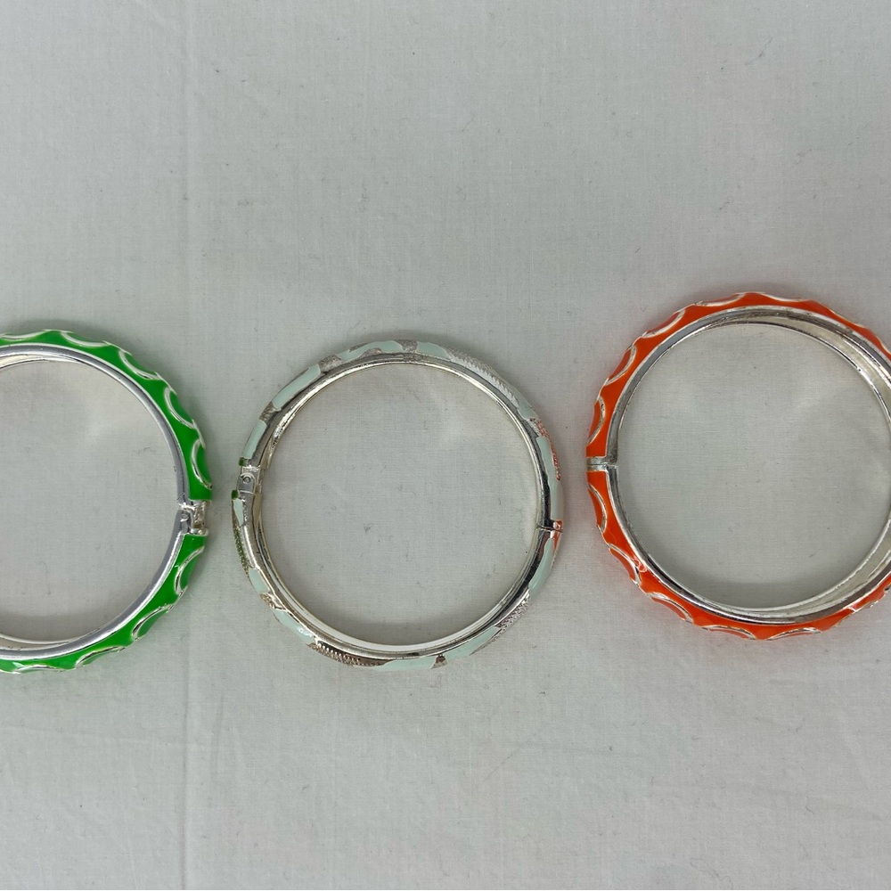 Sequin Enamel Bracelets Chain Link Pattern And St… - image 8